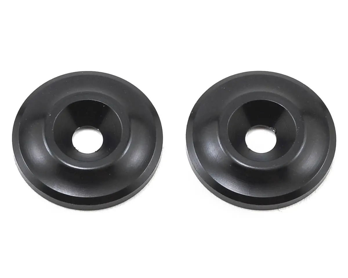 Team Associated Factory Team Aluminum Wing Buttons (Black) 1