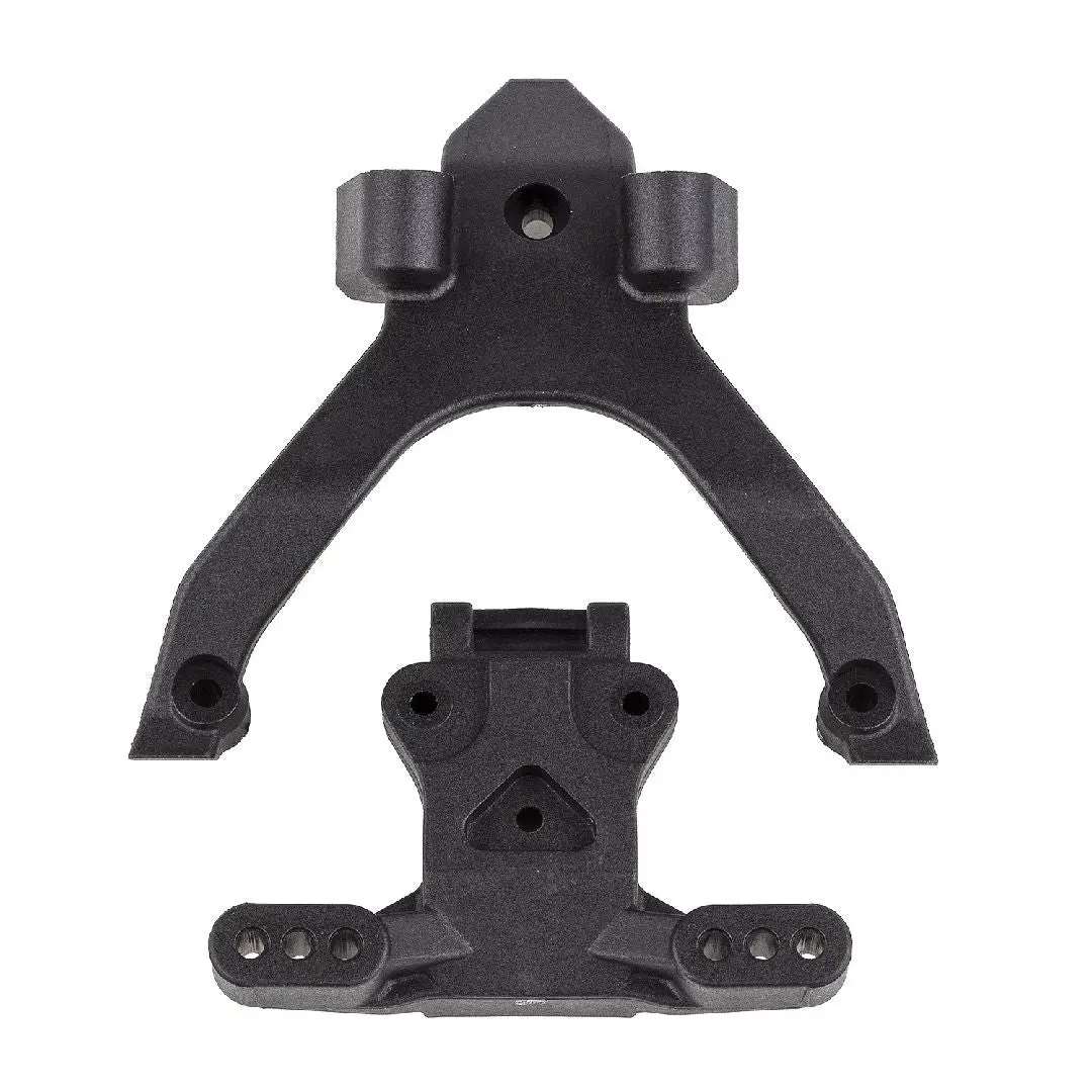 Team Associated Rc10b7 Ft Top Plate And Ballstud Mount, Carbon 1