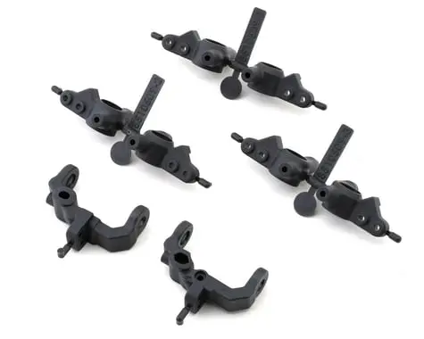 Team Associated Rc10b7 Factory Team Caster & Steering Blocks (Carbon) 1