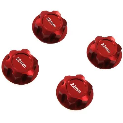 Atomik Rc Traxxas X-Maxx Alloy 22Mm Wheel Nut (Set Of 4, Red) 1