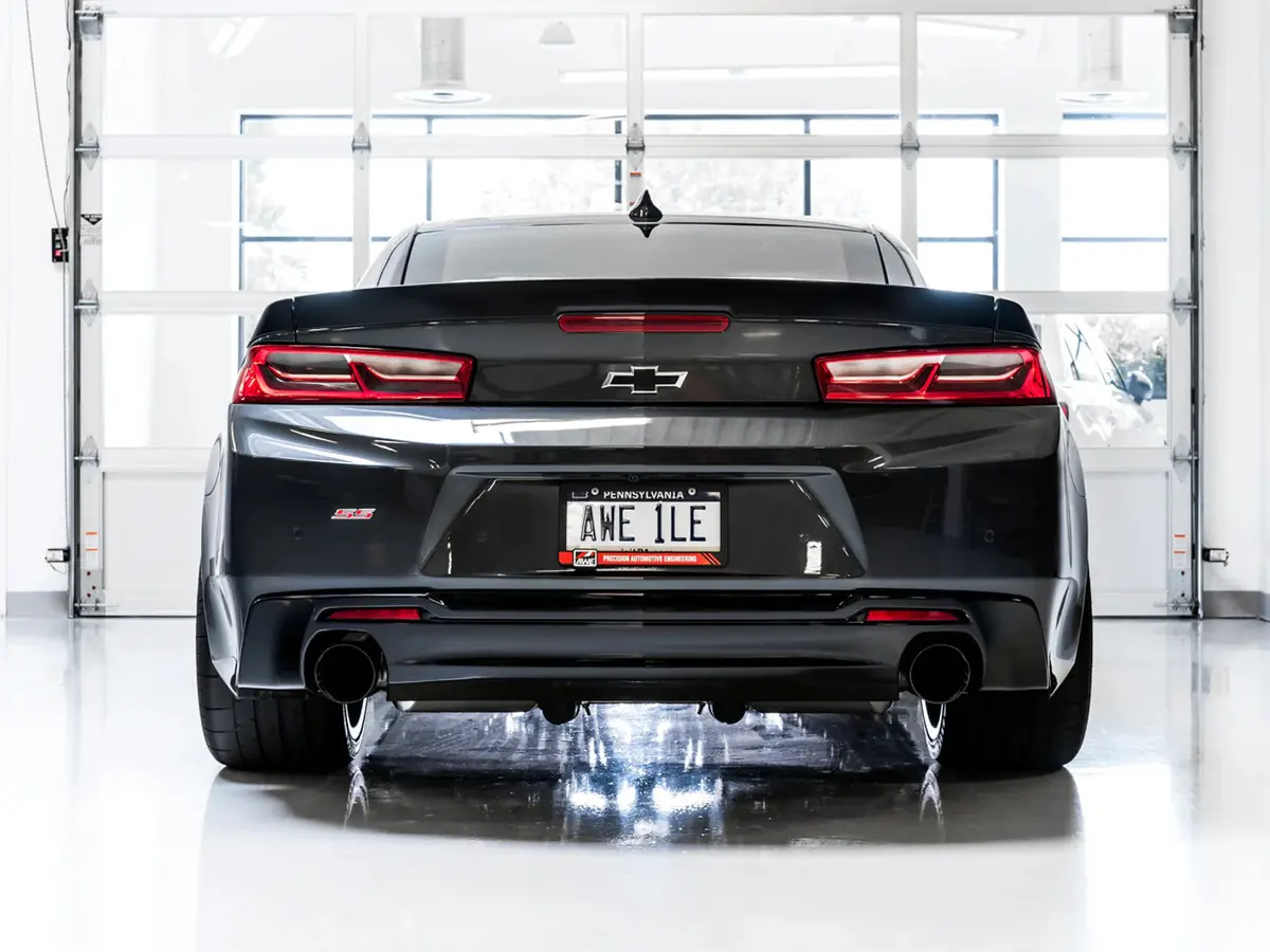Awe Track Edition Cat-Back Exhaust For Gen6 Camaro Ss / Zl1/ Lt1 - Non-Resonated - Chrome Silver Tips (Quad Outlet) 1
