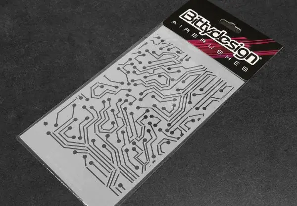 Bittydesign Vinyl Paint Stencil (Electronic Circuit) 1
