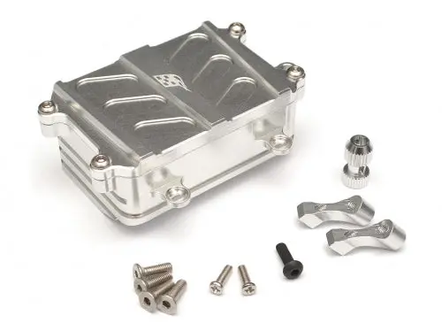 Boom Racing Aluminum Receiver Box - 1 Pc Silver [Recon G6 The Fix Certified] For Axial Scx10 1