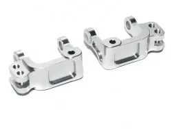 Boom Racing Aluminium Castor Mount (2) Silver For Ecx Circuit 1