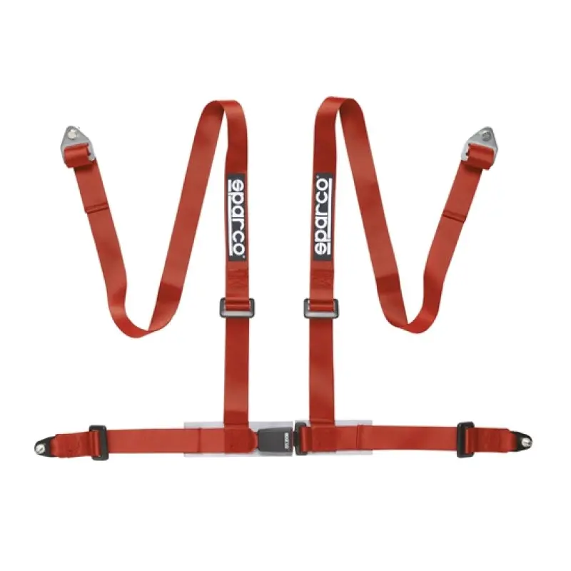 Sparco - 2 Inch, 4Pt Bolt-In Safety Harness - (Red) 1