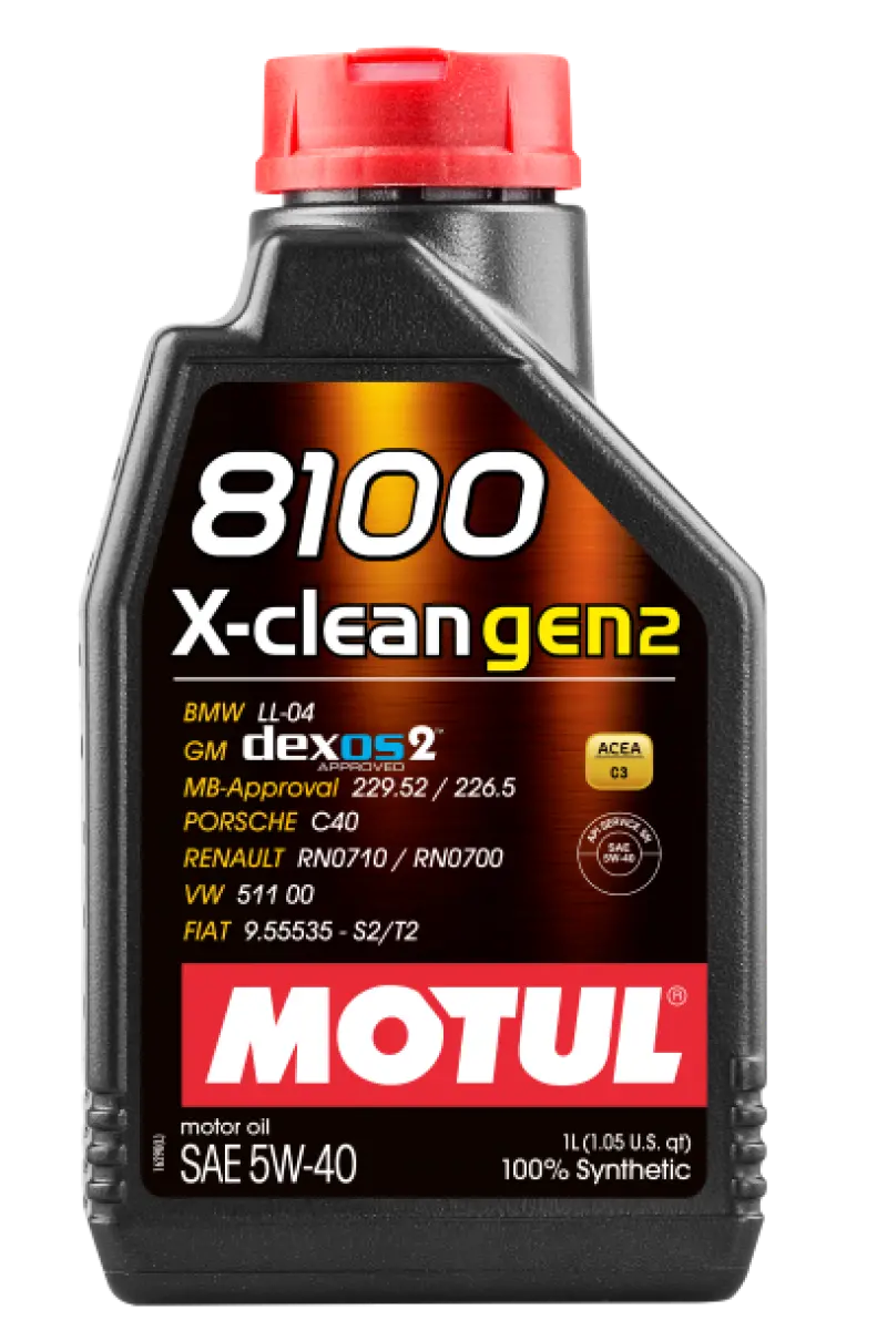 Motul 1L Synthetic Engine Oil 8100 X-Clean Gen 2 5W40 1