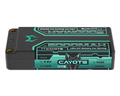 Cayote 2S 145C Lcg Shorty Lihv Battery (7.6V/5000Mah) W/5Mm Bullets 1
