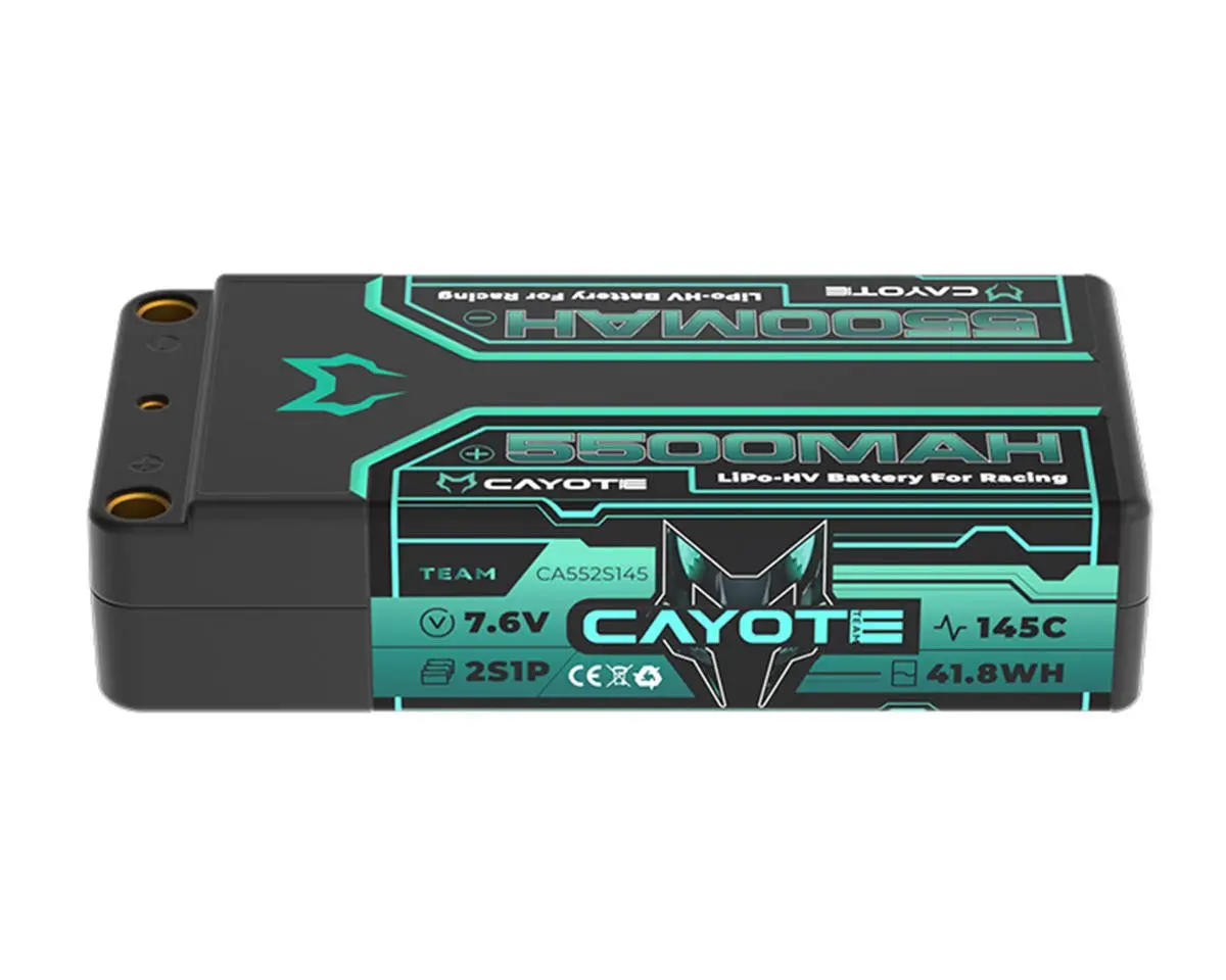 Cayote 2S 145C Lcg Shorty Lihv Battery (7.6V/5500Mah) W/5Mm Bullets 1