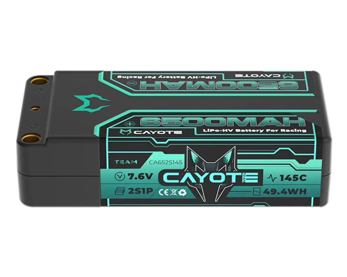 Cayote 2S 145C Lcg Shorty Lihv Battery (7.6V/6500Mah) W/5Mm Bullets 1