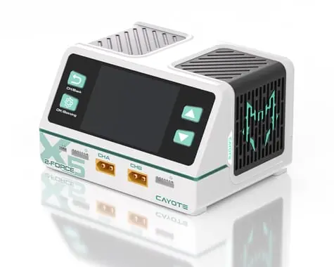 Cayote 2-Force X5 Racing Dual Battery Charger W/Xt90 Charge Lead (6S/40A) (Ac 500W/Dc 1400W) 1