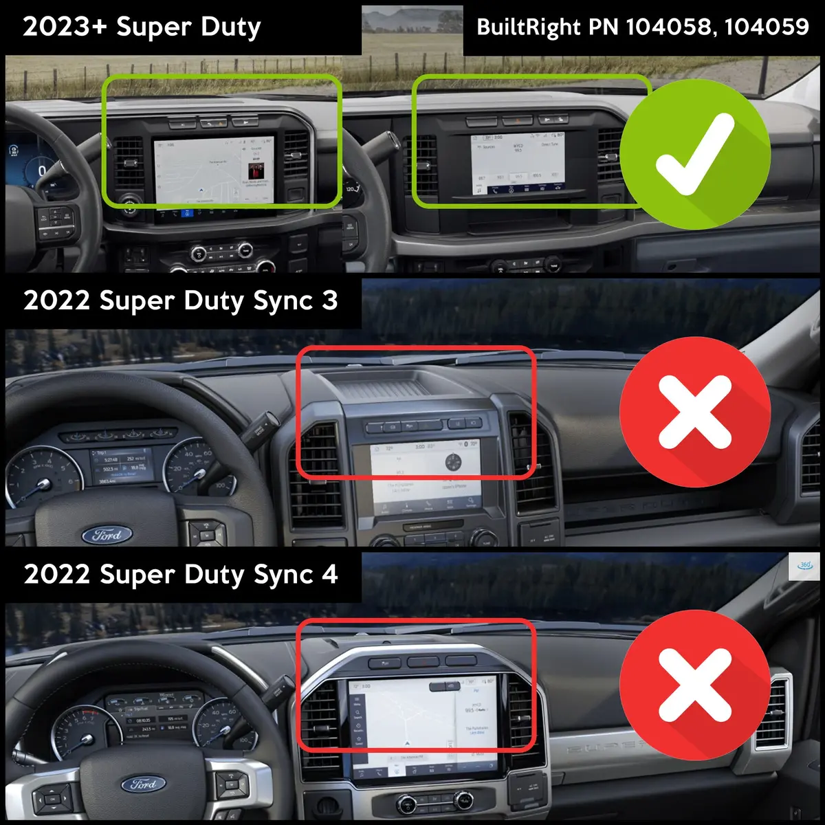 Dash Mount | Ford Super Duty F-250, F-350, F-450 2023+ 2
