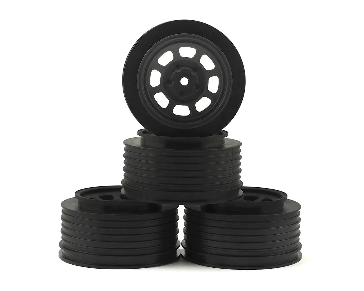 De Racing Speedway Sc Dirt Oval Wheels (Black) (4) (+3Mm Offset/29Mm Backspace) (Sc10/Sc5m) W/12Mm Hex 1