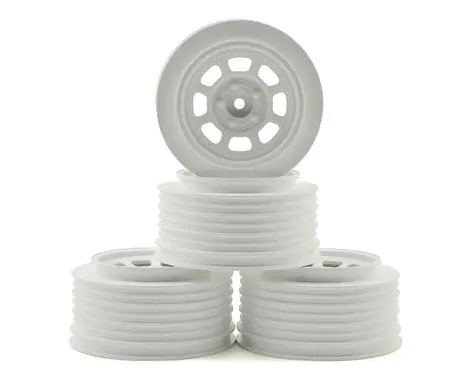 De Racing Speedway Short Course Wheels (White) (4) (21.5Mm Backspace) (Slash Rear) W/12Mm Hex 1