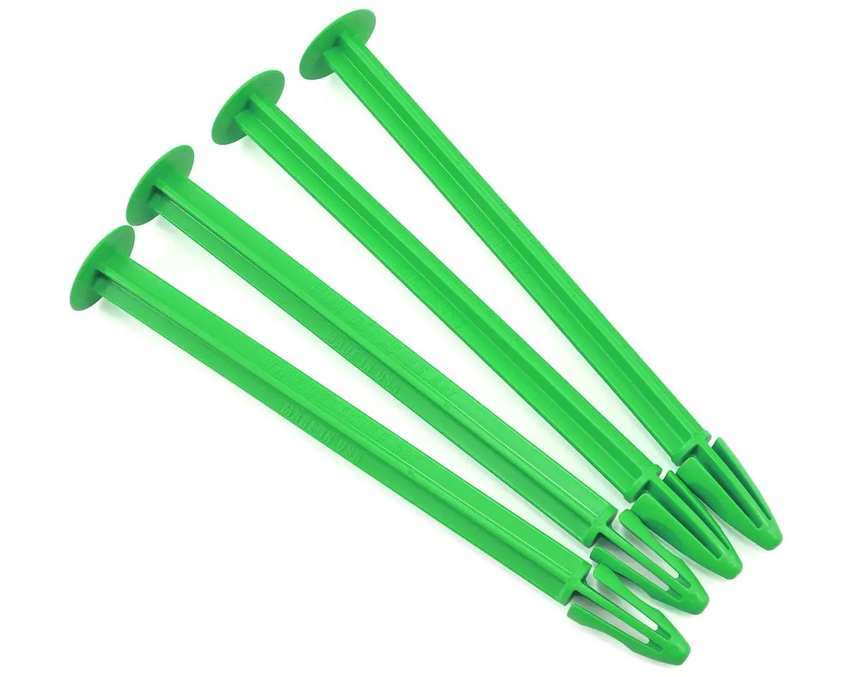 De Racing 1/8 Buggy Tire Spikes (Green) (4) 1