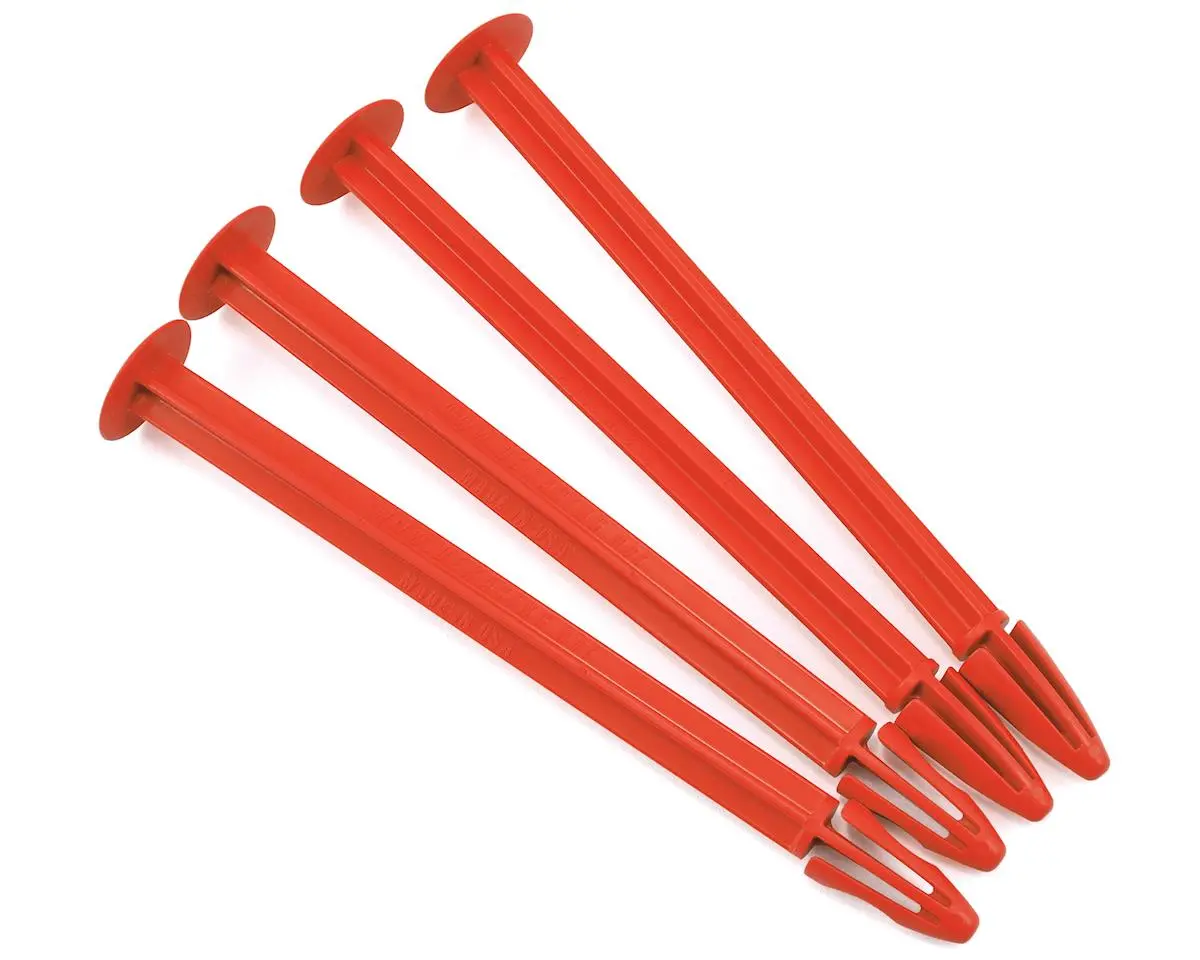 De Racing 1/8 Buggy Tire Spikes (Red) (4) 1