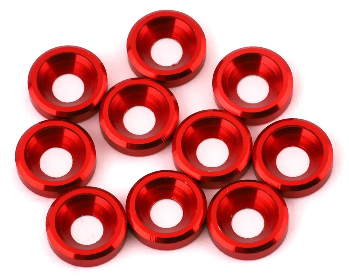 Dragrace Concepts 3Mm Countersunk Washers (Red) (10) 1
