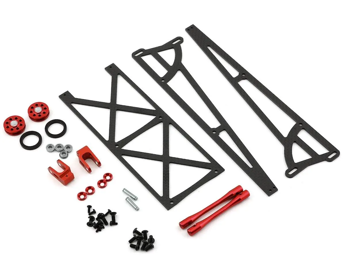 Dragrace Concepts Slider Wheelie Bar W/O-Ring Wheels (Red) 1