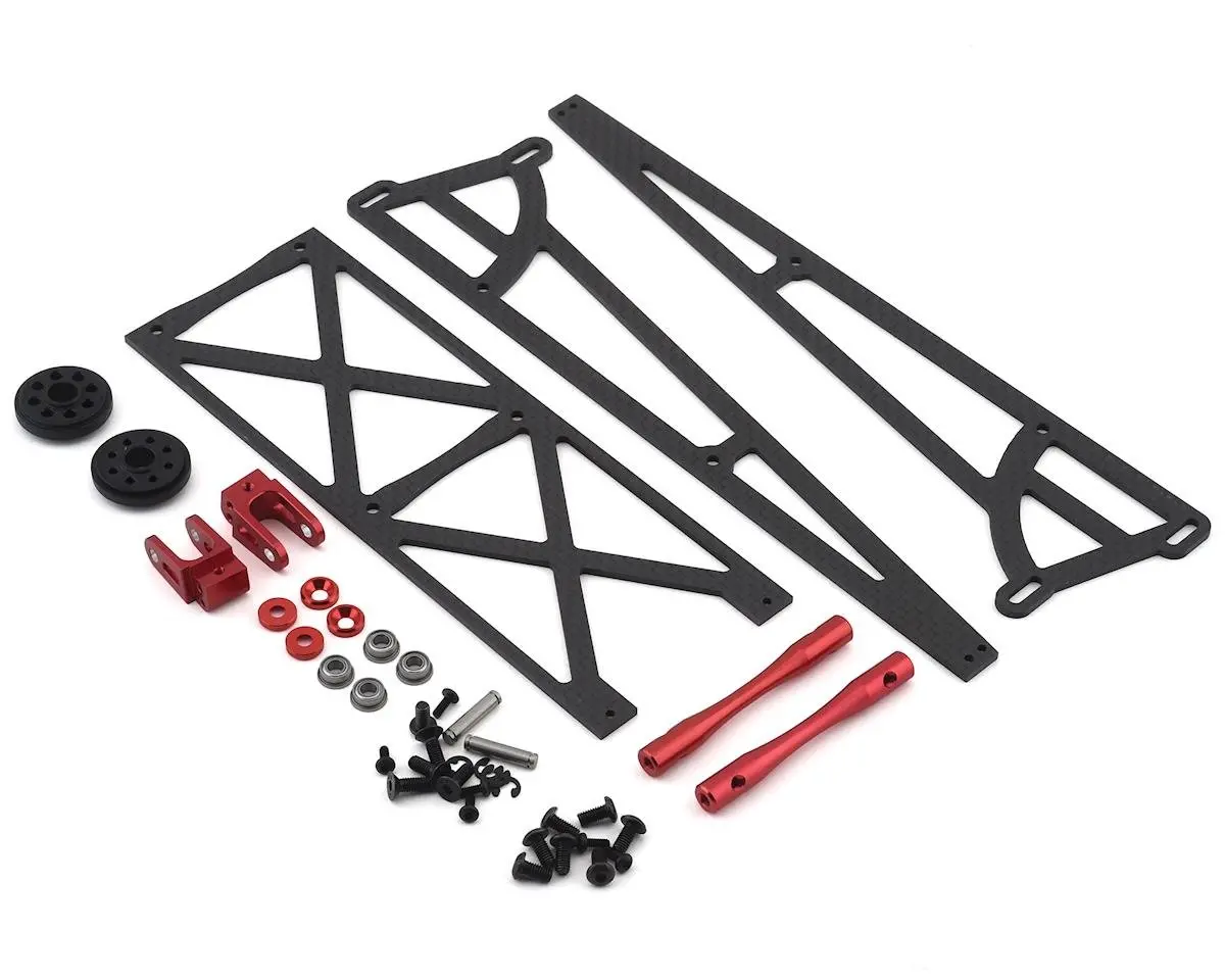 Dragrace Concepts Slider Wheelie Bar W/Plastic Wheels (Red) (Mid Motor) 1