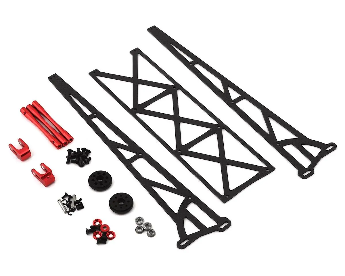 Dragrace Concepts 10" Slider Wheelie Bar W/Plastic Wheels (Red) 1
