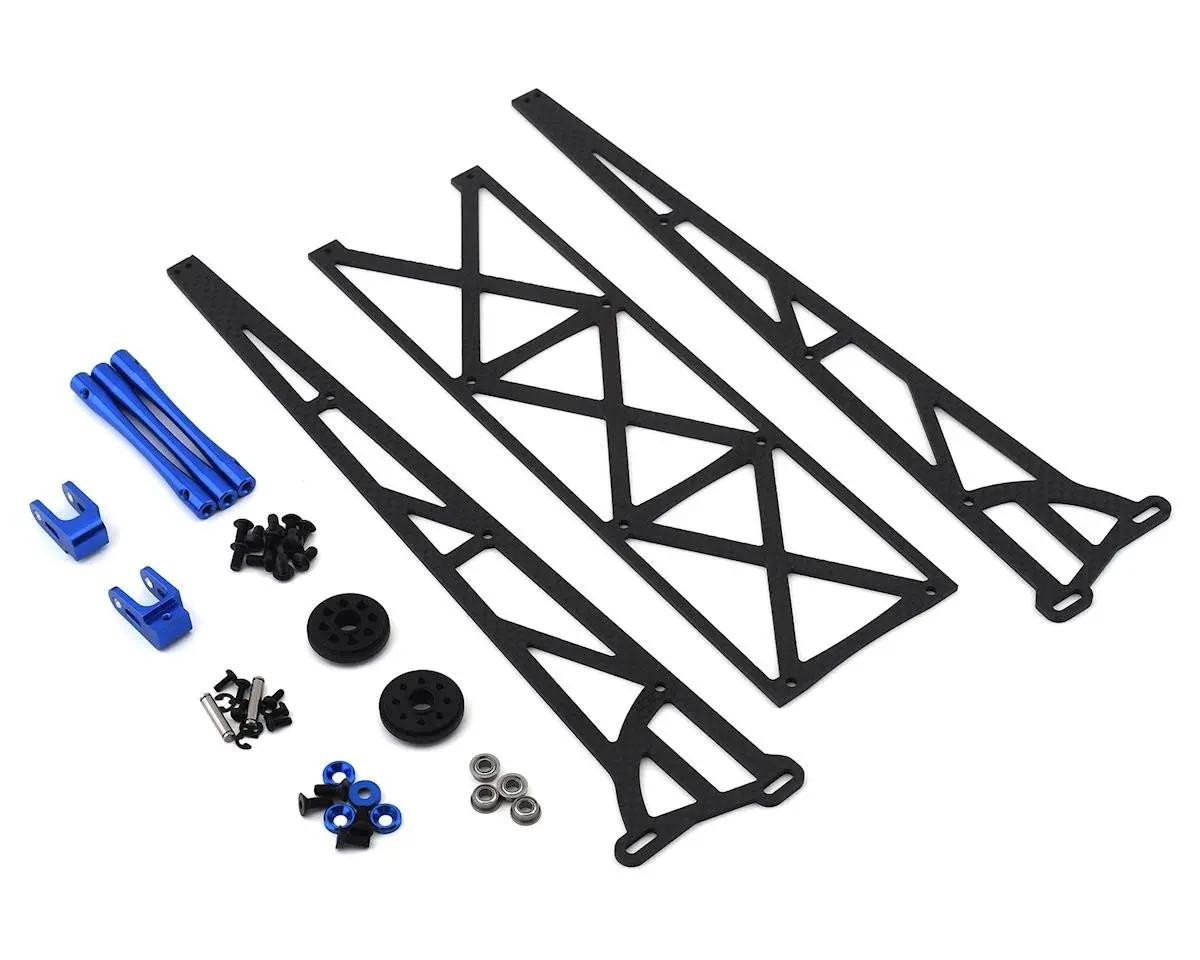 Dragrace Concepts 10" Slider Wheelie Bar W/Plastic Wheels (Blue) 1
