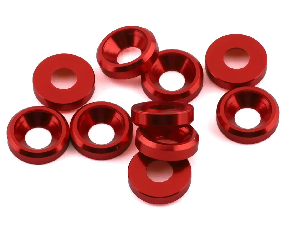 Dragrace Concepts 3Mm Countersunk Washers (Red) (10) 1