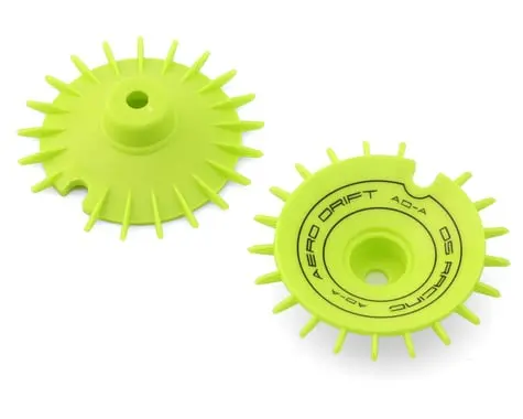 Ds Racing Sloped Aero Drift Wheel Cover (Flu Lime) (2) (Drift Element Wheels) 1