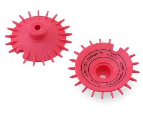 Ds Racing Sloped Aero Drift Wheel Cover (Flu Pink) (2) (Drift Element Wheels) 1