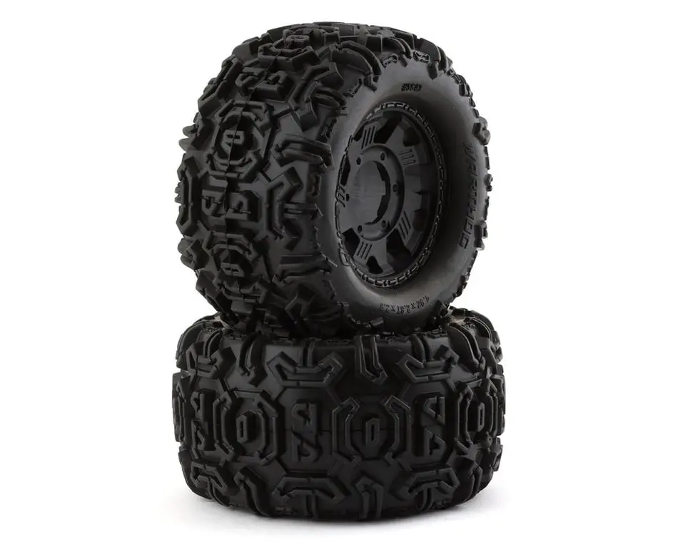 Duratrax Warthog 2.8" Pre-Mounted Tires (Black) (2) W/Ripper Wheels & Removable 12Mm Hex 1