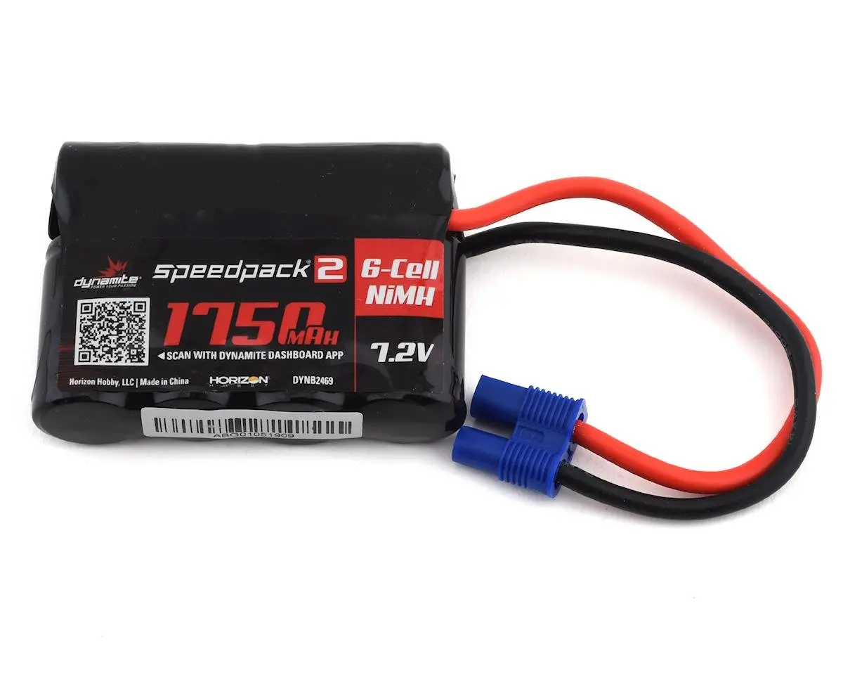 Dynamite Speedpack2 6-Cell 7.2V Nimh Battery Pack W/Ec3 Connector (1750Mah) 1