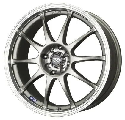 Enkei J10 16X7 4X100/114.3 42Mm Offset 72.62Mm Bore Dia Silver W/ Machined Lip Wheel 1