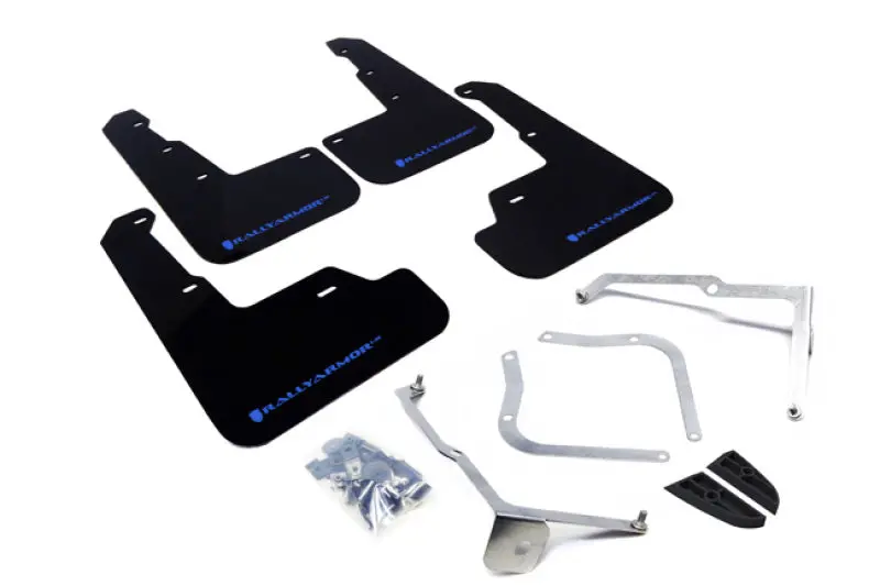 Rally Armor - Subaru 15-21 Wrx & St - Urethane Mud Flaps (Black W/ Blue Logo) 1