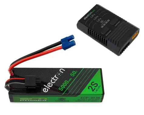 Ecopower Intelligent 2S 5000Mah Ec3 Lipo Battery/"Electron Mini" Charger Bundle (Arrma™/Axial™/Losi™ & Other 1/10 Vehicles) 1