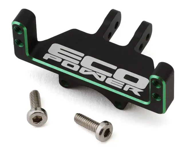 Ecopower Cnc-Machined Aluminum Servo Mount For Axial™ Scx24 (Front/Rear) (Black/Green) 1