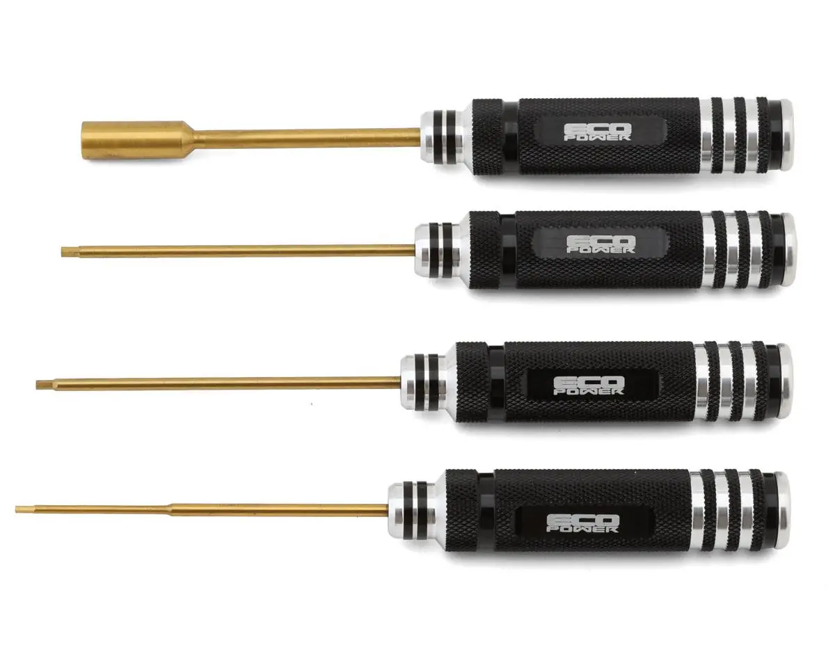Ecopower 4-Piece Metric Hex & Nut Driver Tool Set (1.5, 2.0, 2.5Mm Hex Drivers/7Mm Nut Driver) 1