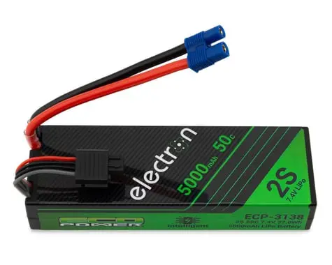 Ecopower "Electron" 2S 50C Intelligent Lipo Battery W/Ec3 Connector (7.4V/5000Mah) (Axial™/Losi™/Arrma™ 1/10 Vehicles) 1