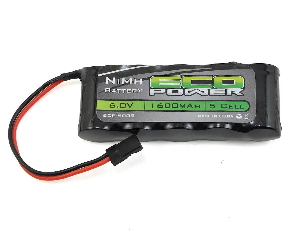 Ecopower 5-Cell Nimh Stick Receiver Battery Pack (6.0V/1600Mah) 1