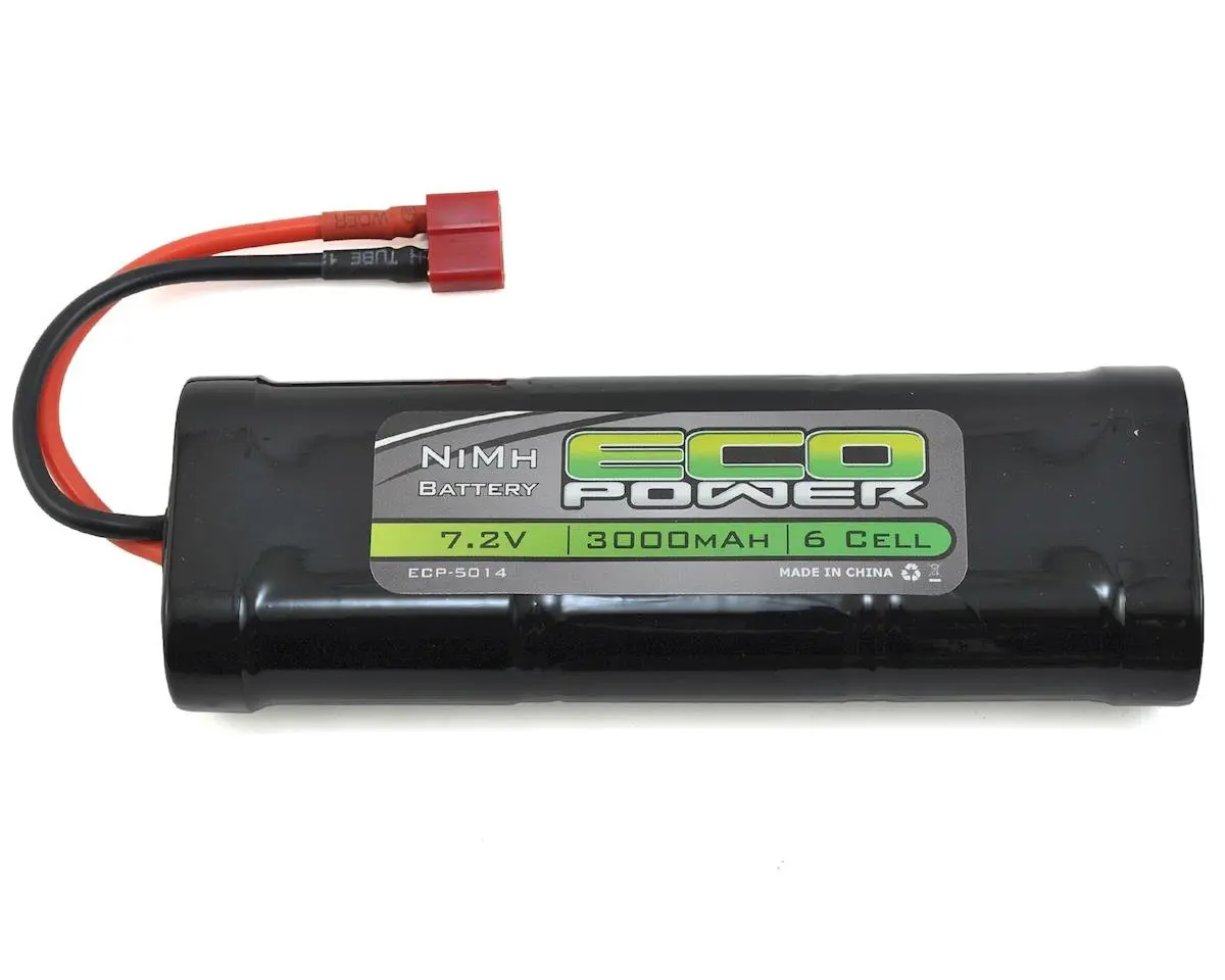 Ecopower 6-Cell Nimh Stick Pack Battery W/T-Style Connector (7.2V/3000Mah) 1