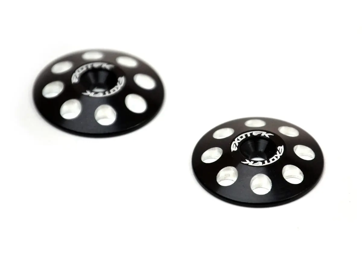 Exotek 22Mm 1/8 Xl Aluminum Wing Buttons (2) (Black) 1