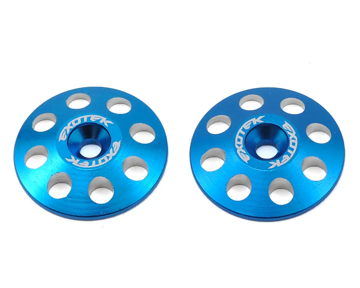 Exotek 22Mm 1/8 Xl Aluminum Wing Buttons (2) (Blue) 1