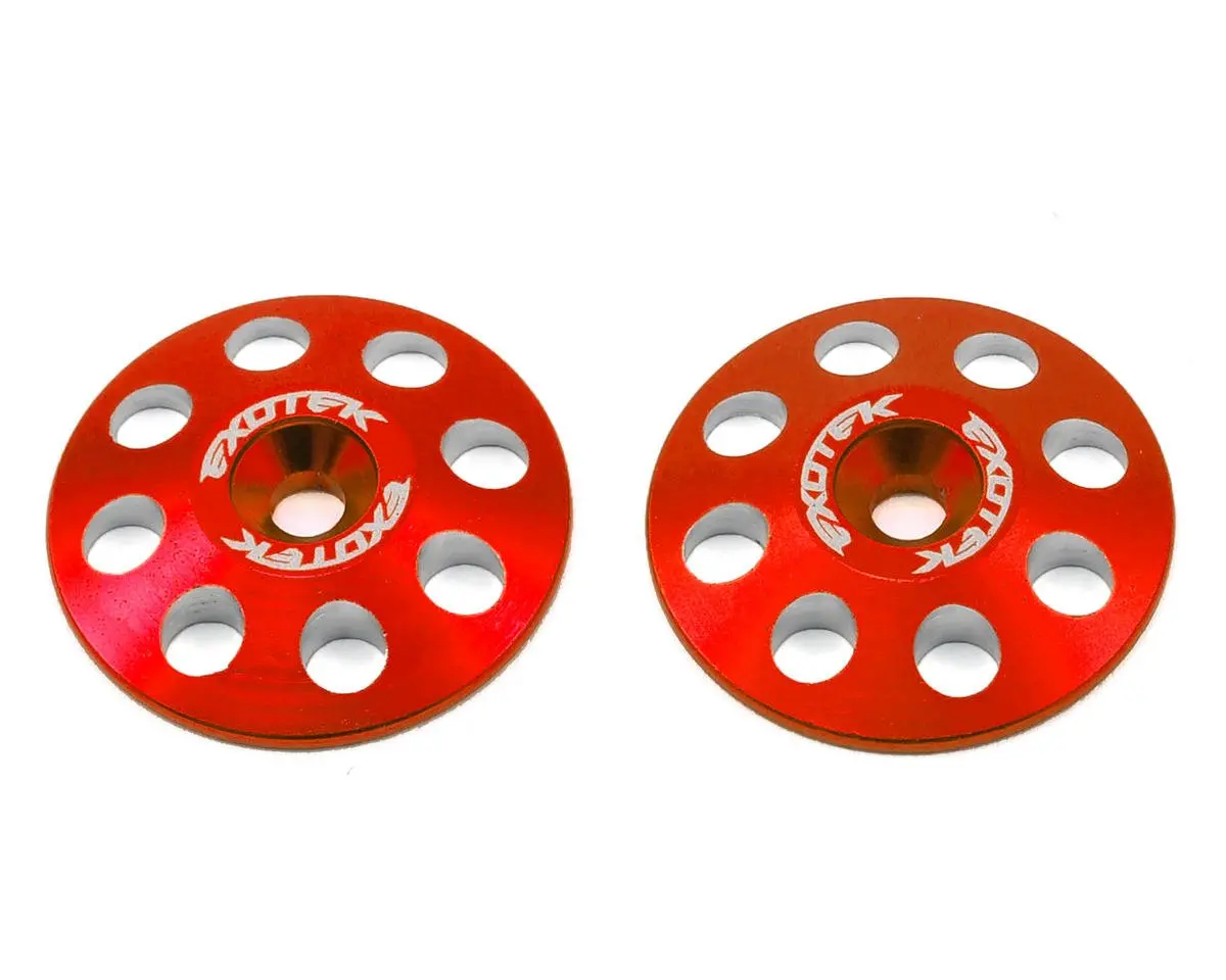 Exotek 22Mm 1/8 Xl Aluminum Wing Buttons (2) (Red) 1