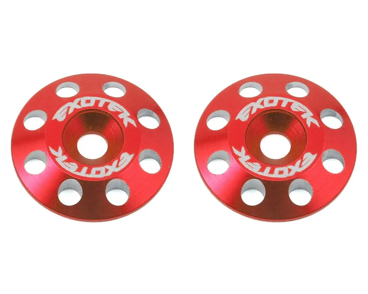 Exotek Flite V2 16Mm Aluminum Wing Buttons (2) (Red) 1