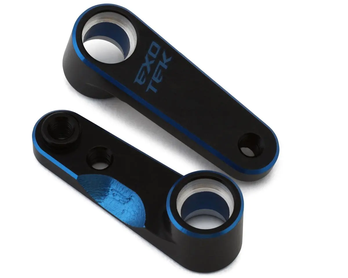 Exotek Associated B7 Aluminum Hd Steering Cranks (Black/Blue) 1