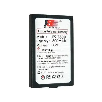 Flysky 800Mah 1S 3.7V Lipo 60X35x5mm 1