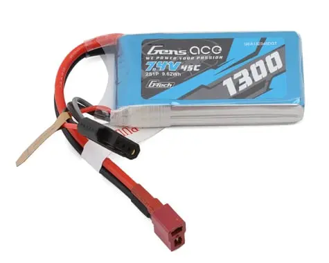 Gens Ace G-Tech Smart 2S Lipo Battery 25C (7.4V/1300Mah) W/T-Style Connector 1