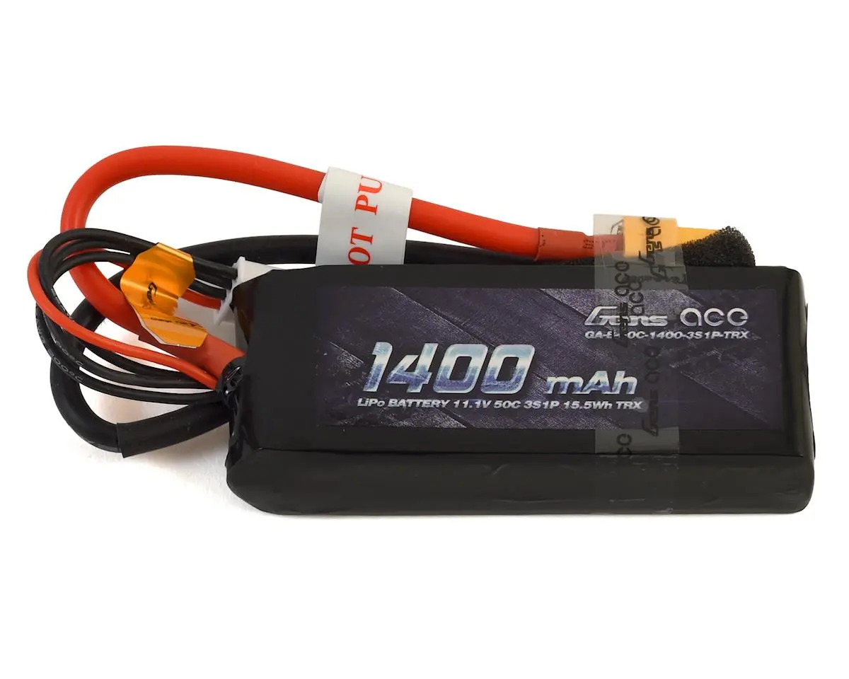 Gens Ace 3S Soft 50C Lipo Battery Pack W/Xt60 Connector (11.1V/1400Mah) 1