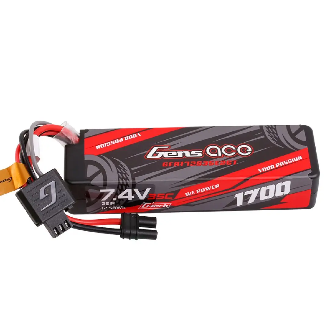Gens Ace G-Tech 1700Mah, 2S1p 7.4V 35C Lipo Hard Case For Grom 1
