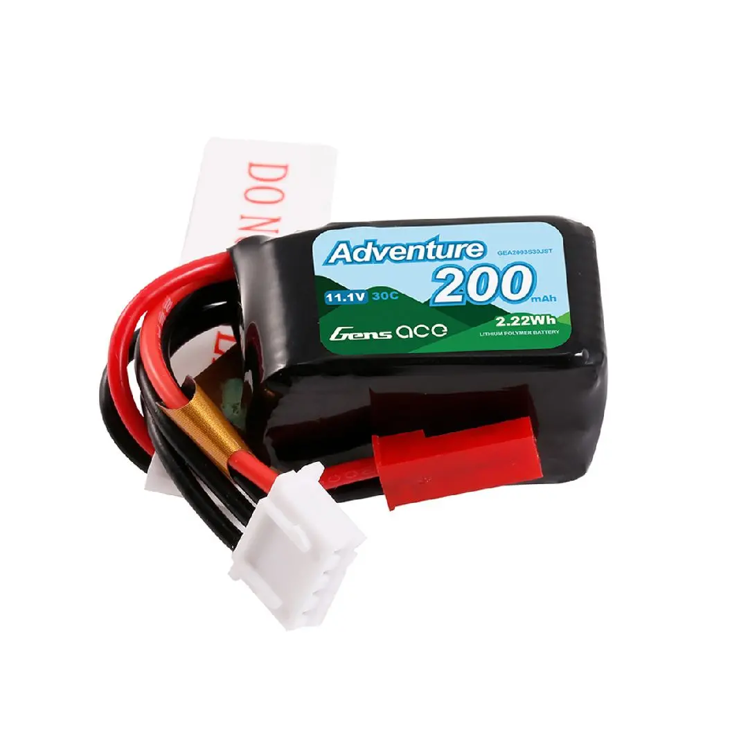 Gens Ace 200Mah 3S 11.1V 30C Soft Lipo Battery Pack W/ Jst Plug 1