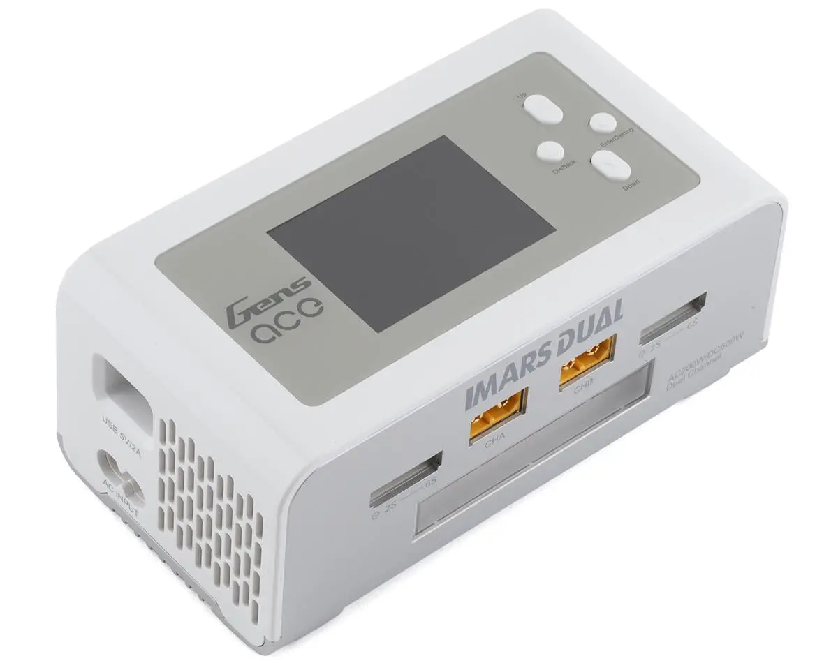 Gens Ace Imars Dual Port Ac/Dc Charger (6S/15A/100W X 2) (White) 1