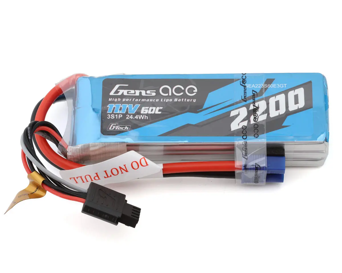 Gens Ace G-Tech Smart 3S Lipo Battery 60C (11.1V/2200Mah) W/Ec3 Connector 1