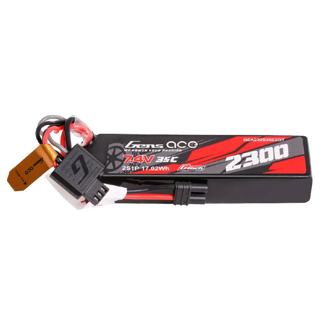 Gens Ace G-Tech 2300Mah, 2S1p 7.4V 35C Lipo Soft Pack For Grom 1